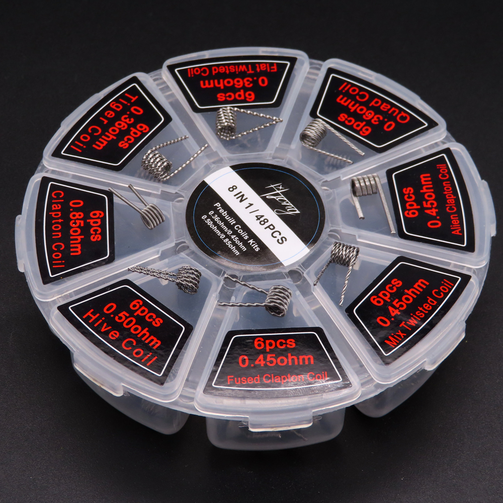 Clapton Wire Pre Built - 48pcs/set Premade Coils RTA RDA Prebuilt