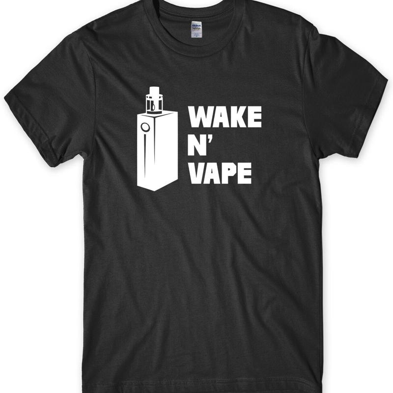 Vaping Area - Wake N' Vape Mens Funny Unisex