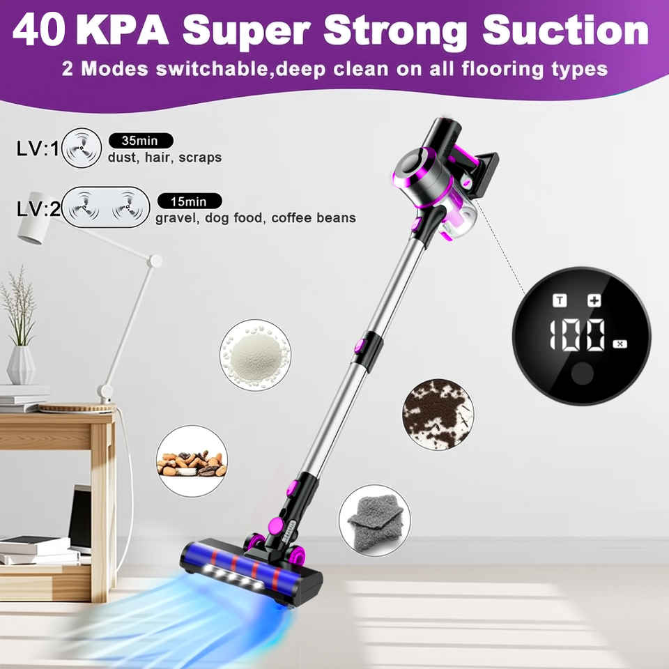 40Kpa Vacuum Cleaner for Home  - Battery Case Storage review and price