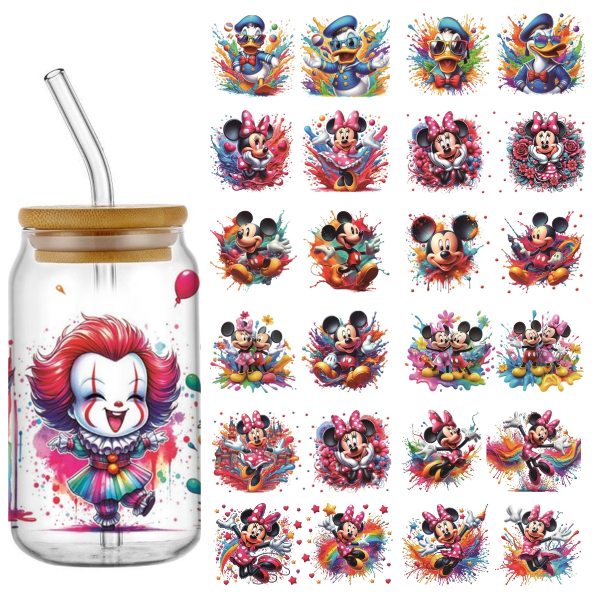 Mickey and Minnie UV DTF Cup W - Rdta Tank Glass review and price
