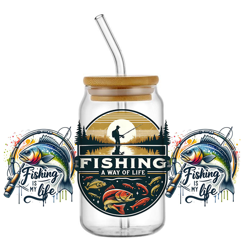 UV DTF Go Fishing Design Trans - Rdta Tank Glass review and price