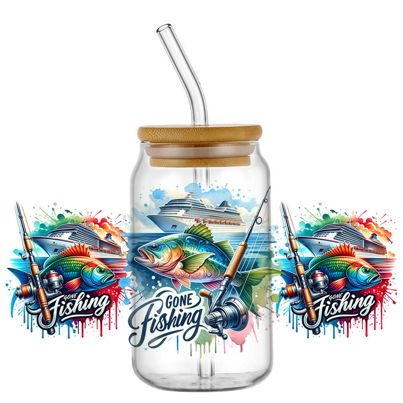 UV DTF Go Fishing Design Trans - Rdta Tank Glass review and price