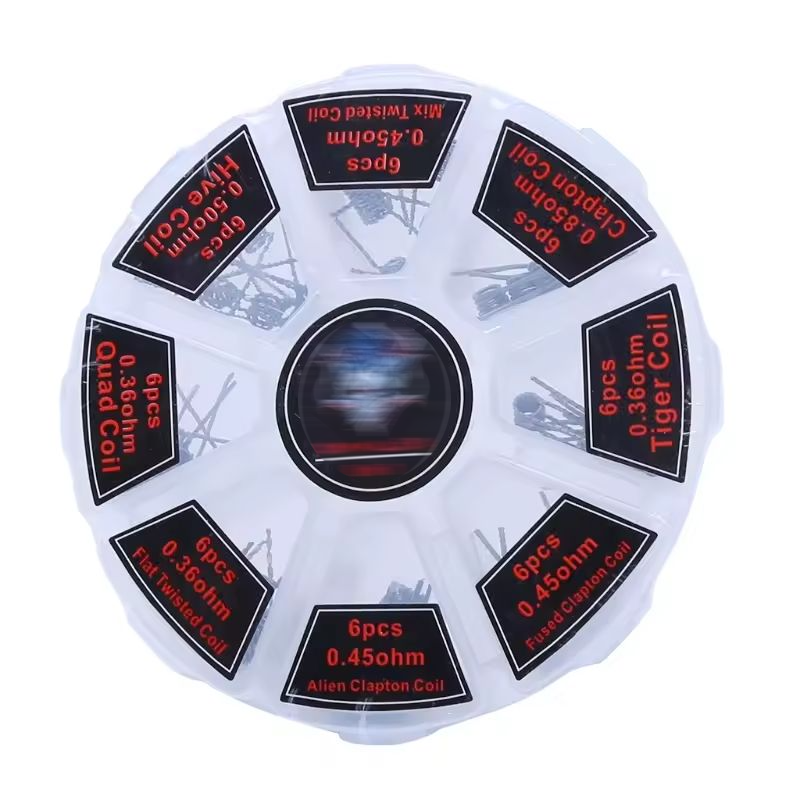 48Pcs/Set Pre Built Coils RTA  - Clapton Wire Pre Built review and price