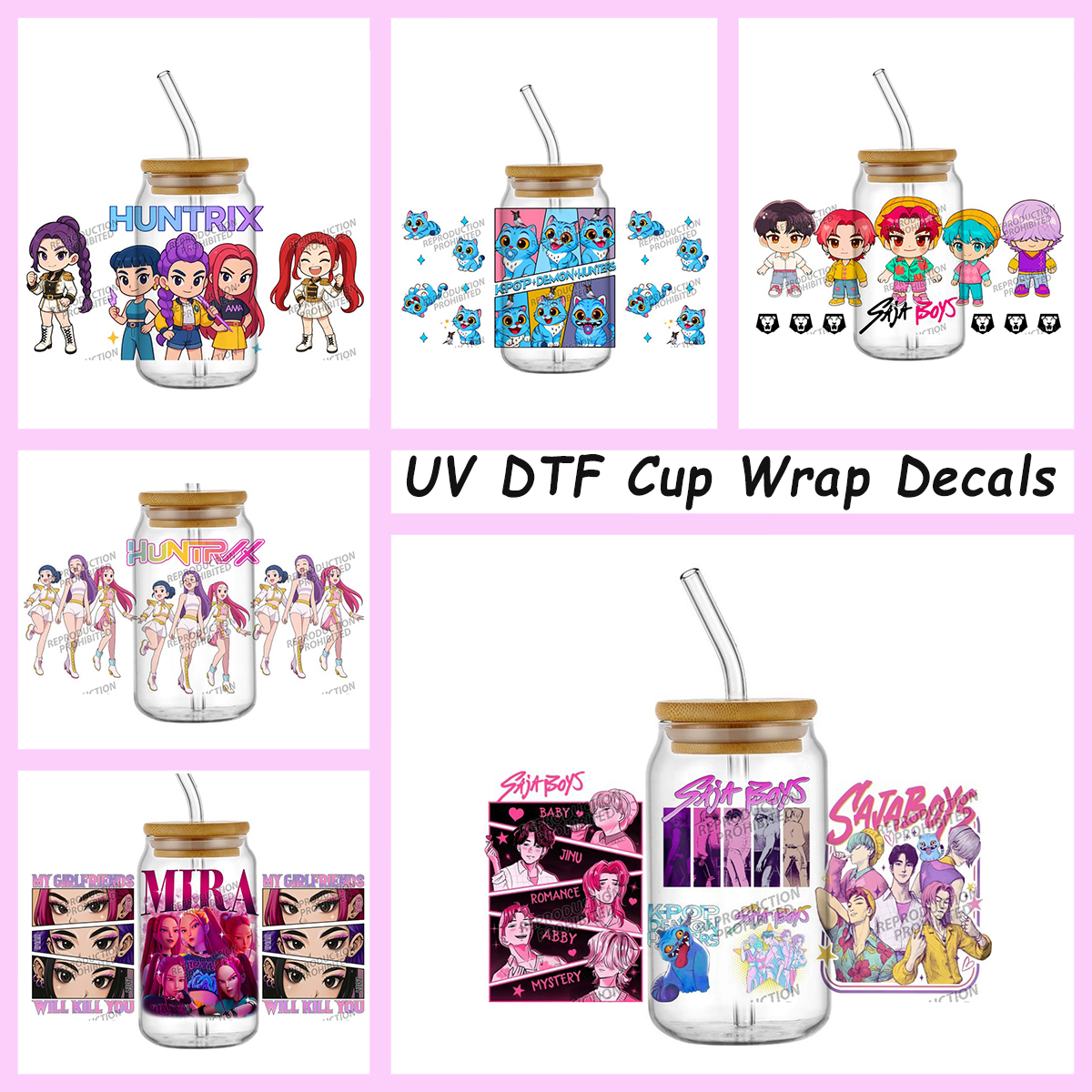 Saja Boys K-POP Team UV DTF Cu - Rdta Tank Glass review and price