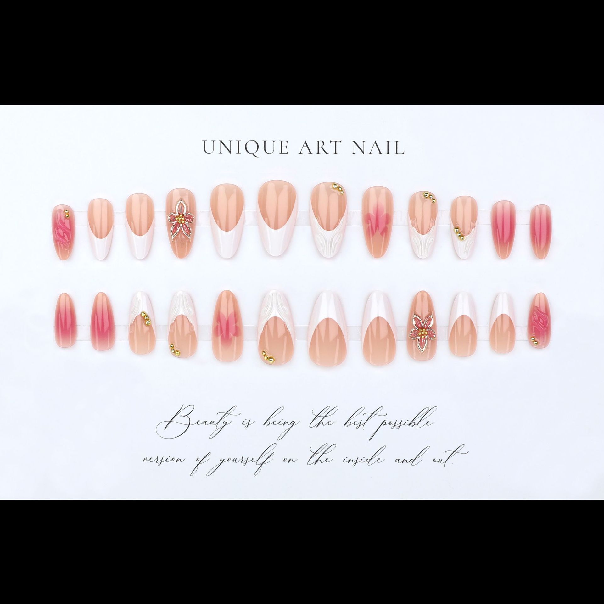 24pcs Simple White French Nude - Drip Tip Resin review and price
