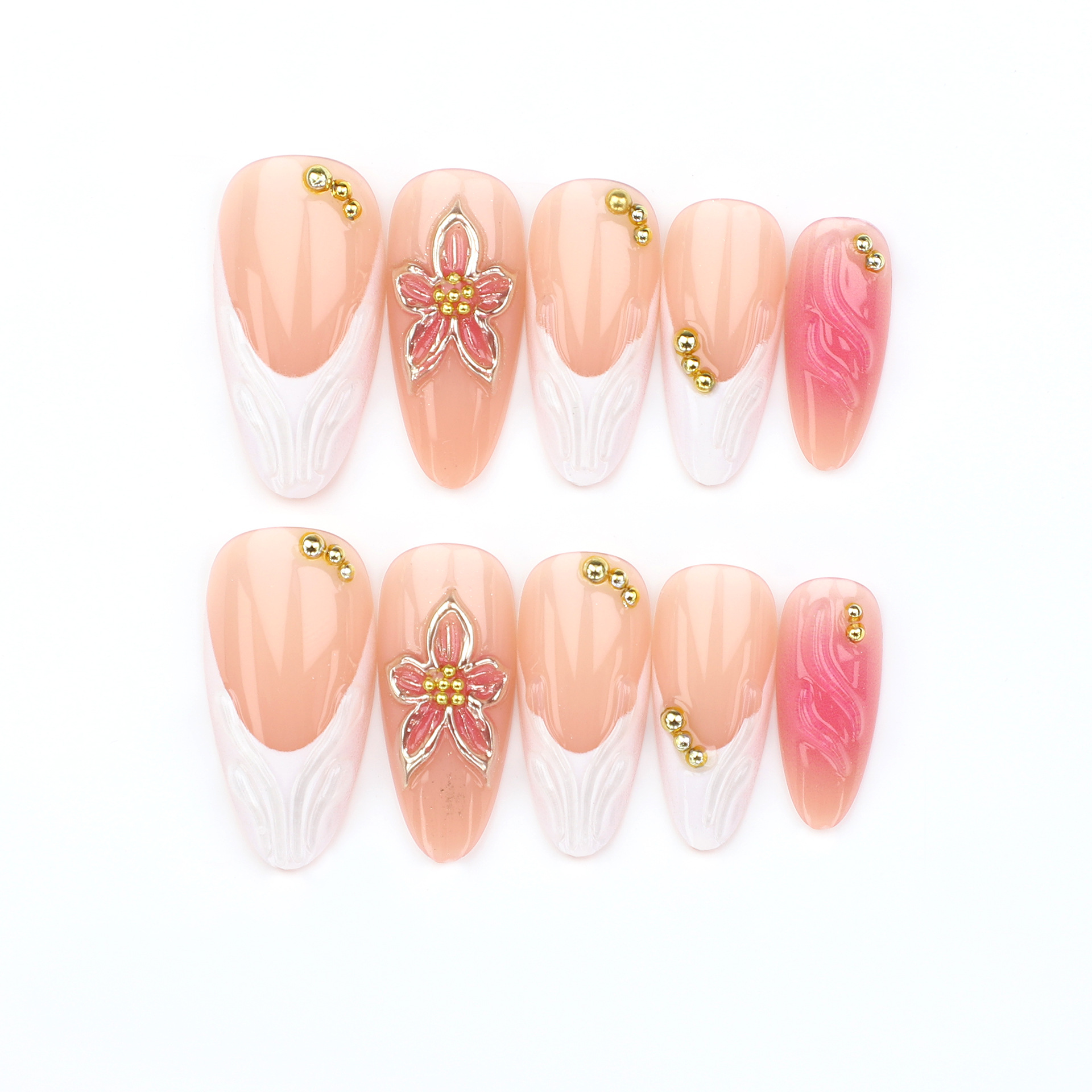 24pcs Simple White French Nude - Drip Tip Resin review and price