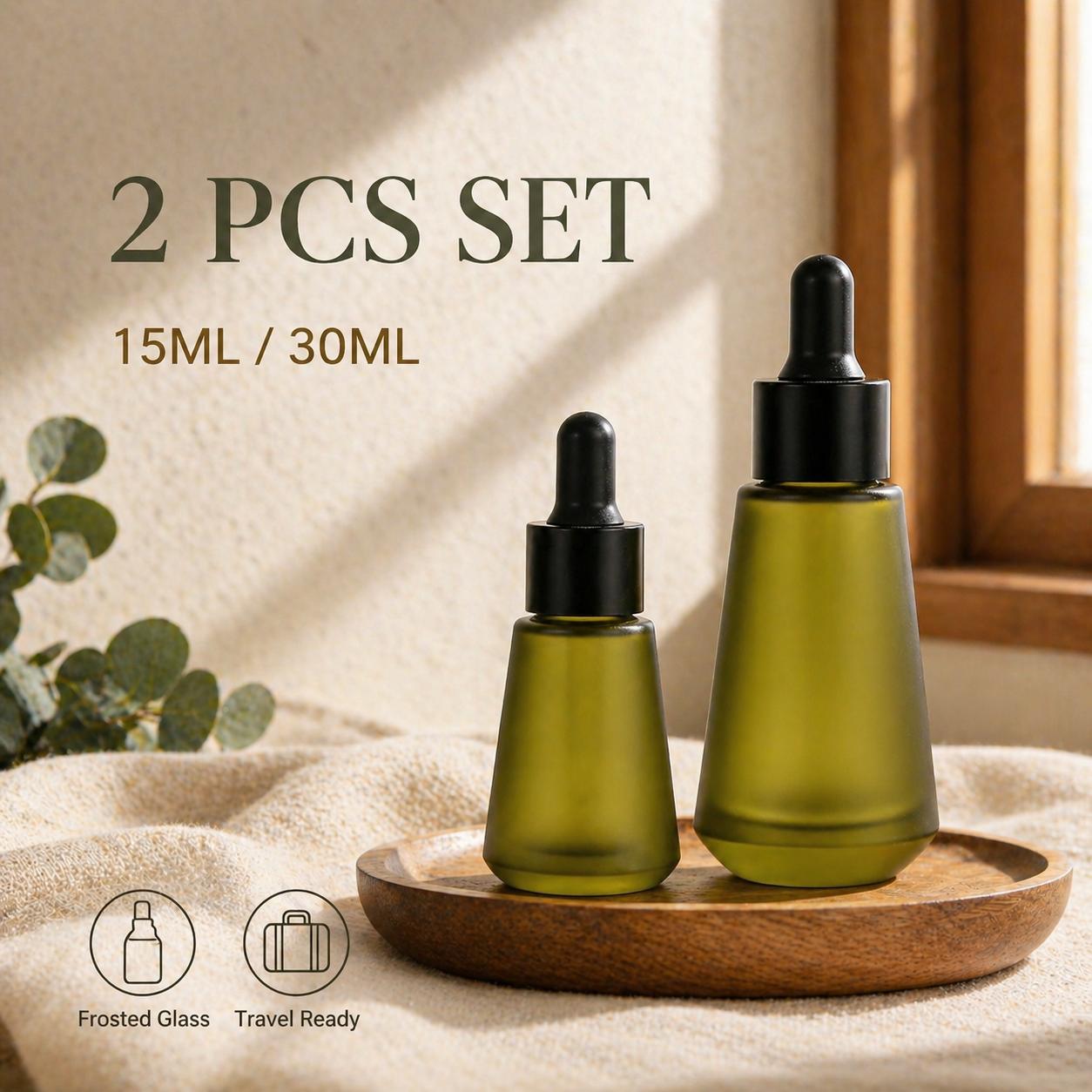 15ml 30ml Frosted Olive Green  - Juice Bottle Dropper review and price