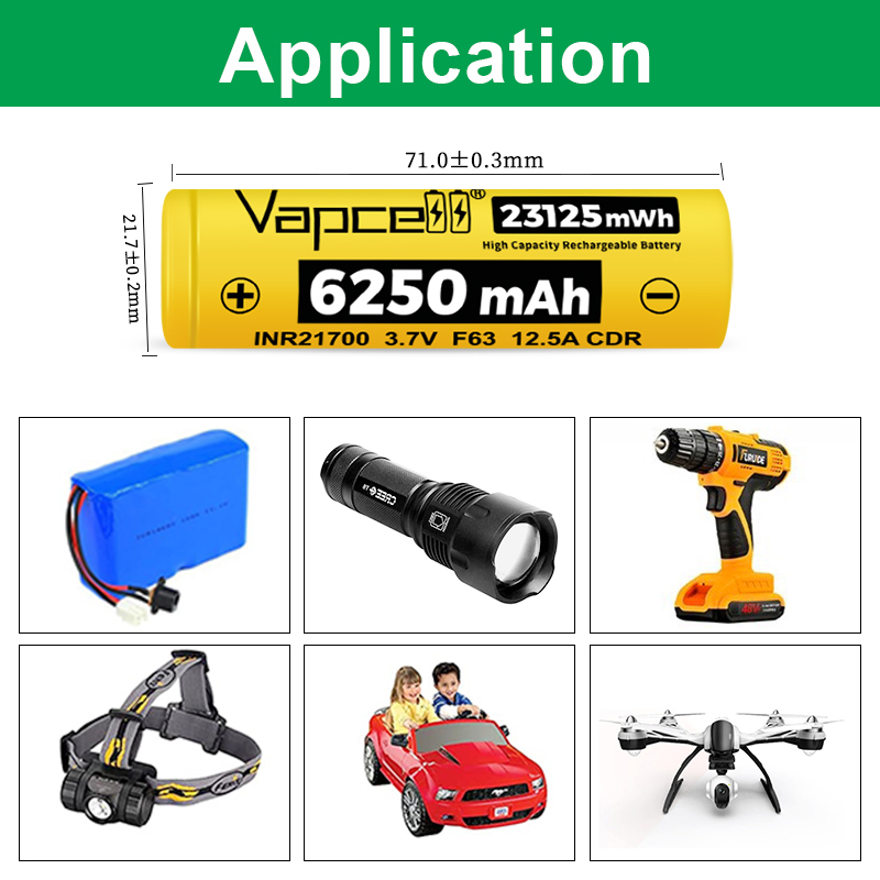 New Vapcell F63 21700 Battery  - Vape Battery 18650 review and price